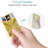 1 pièces en plastique dur Transparent porte-cartes porte-carte de travail porte-badge d'identité carte double face verticale claire couverture d'identité coque R6BD #