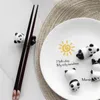 Kitchen Storage 1pc Spoon Fork Rest Tableware Luck Dragon Panda Cutlery Stand Chinese Chopsticks Holder Ceramic Knife Racks