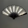 Decorative Figurines Led Light Handheld Fan Foldable 12v 8 Inch With Strong Hinge Glowing Effect For Ktv Bar Club Decoration Night