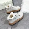 Casual Schoenen 2024 Dames Klassiek Kaki Beige Sport Winter Pluche Comfortabel Warm Ronde Neus Koreaanse Stijl QB528