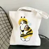 Сумки на плечо для девочек Fi Shopper Bag Kawaii Cats Симпатичные сумки с животными Магазинная сумка Холщовые сумки Большая сумка Сумки Повседневная девушка b78B #