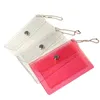 1pcs transparente bolsa de moeda de PVC com chaveiro para meninas