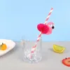 Ferramentas de cozimento 10 Pcs 3D Flamingo Canudos Bebendo Selva Palha de Papel Verão Piscina Fontes de Festa Decoração de Casamento