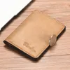 small Wallet Men PU Leather Purses Mini Wallets Black Brown Card Holder t8f4#