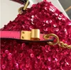 Borsa da donna di design di alta qualità Borsa a tracolla di alta qualità Borsa a tracolla in vera pelle con paillettes Borsa a tracolla a tracolla con motivo a lettera alla moda spedizione gratuita