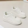 Casual Shoes Fujin 4,5 cm äkta läderkvinnor vulkaniserar sommaren dolda höga klackar plattform kil vår höst chunky sneakers