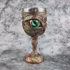 Copos de vinho criativo dragão olho taça retro resina aço inoxidável vidro dragão guerreiro barra decoração cocktail personalidade presente