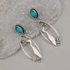 Dangle Earrings Bohemian Blue Bead Drop - Western Style Jewelry For Women And Girls