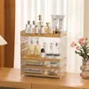 Kök förvaring akryl kosmetiklåd låda typ hudvård dammtät rack badrum skrivbord