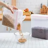 Bottiglie di stoccaggio Sigillate in plastica Scatola da 4l Farina di riso sfusa 1pc Cereali da cucina Barattoli di cereali Contenitori Dispenser secco Alimenti ermetici