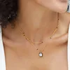 Chaînes en gros bijoux fins collier de pierres précieuses naturelles topaze 925 argent plaqué or de haute qualité pour les femmes