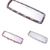 Aggiorna cristallo interno auto specchietto retrovisore decorativo motivo floreale strass bling copertura decorativa accessori auto per ragazze donna