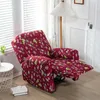 Couvre-chaises couvertures inclinables de Noël avec poche 4 pièces High Stretch Couch Slipcover de Noël Protecteur de meubles imprimés pour la fête