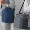 Iskybob Männer Lunch Bag Wiederverwendbare Lunchbox Mit Verstellbarem Schultergurt Outdoor Oxford Tuch Große Kapazität Insulati Tasche V69t #