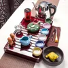 Teaware Sets Yixing Tea Set Solid Wood Tray Teapot High Quality Ceramic Cup With A Electric Kettle