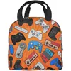 Elektrische game Ctroller Background Lunch Bag Compact handtas Game Board Patroon herbruikbare lunchbox K4YA#