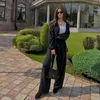 Arbetsklänningar Två stycken för muslimska kvinnor Casual Hooded Shirt Jacket Straight Pants Abaya Dubai Turkiet Islamiska kläder Hijabi Ramadan