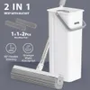Portable Sponge PVA Mop With Bucket Set Super Water-absorbent Floor Home Cleaning Sponge Mop Wet And Wet System 1pc Replacement 240329
