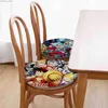 Cushion/Decorative Pillow Anime ONE P-PIECE Cushion Mat Round Seat Cushion Office Dining Stool Pad Sponge Sofa Mat Non-Slip Chair Cushions Y240401