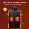 Blankets Unisex Electric Heated Vest 3 Temperature Mode 9 Areas Heating Gilet Dual Control For Outdoor Camping Hiking Blanket