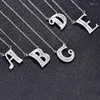 Anhänger Halsketten Brief Halskette Original 925 Sterling Silber Ketten Männer und Frauen Marke Halsband Echt Für Alle Liebe