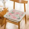 Cushion/Decorative Pillow Oil Painting Of Flowers European Dining Chair Cushion Circular Decoration Seat For Office Desk Chair Mat Pad Y240401