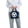 Ballon de football Boîte à lunch Motif de football Refroidisseur alimentaire thermique Sac à lunch isolé École Enfants Étudiant Réutilisable Pique-nique Sacs fourre-tout 17Fg #