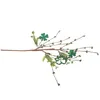 Decorative Flowers Artificial Greenery Stem St Patricks Day Branch Vase Leaves Faux Party Adornment