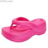 home shoes Bebealy Platform Women Flip Flops Summer Women Sandals Fashion Beach Slides EVA Shower Bathroom Shoes For Women Cloud Slippers Y240401