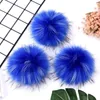 1pcs Creativity Key Chain Pom Natural Fox Fur Phar Color Luxury Balball Manuale fai -da -te Artigianato Craft Gass Toying 12/15 cm Acce