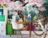 Wallpapers WELLYU Fantasy Fashion Wall Paper Pink Flower Tree Under Individual Girl And Horse Kid's Background 3d Wallpaper Tapety3D