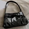 Shoulder Bags Fashion Armpit Bag Korean Casual Female Clutch Pleated Tote Women PU Leather Underarm Y2K Handbags
