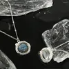 Kedjor grossist oregelbundna ädelsten smycken natursten unikt halsband 925 sterling silver labradorite hänge för kvinnor