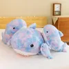 Popüler renkli köpekbalığı bebek peluş okyanus serisi oyuncaklar sevimli köpekbalığı yastığı yumuşak dolgu hediye ücretsiz ücretsiz gönderim dhl/up