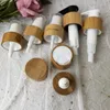 Storage Bottles 20pcs Natural Bamboo Lid Wooden Screw Lotion Spray Shampoo Cap For Cosmetic Packaging Bottle Dropper Pump Top