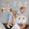 Babyrammelaars Wieg Mobiles Speelgoed Konijn Beer Hanger Dier Vos Bedbel Roterende Muziek Rammelaars Voor Babybedjes Projectie Baby Cadeau Speelgoed 240327