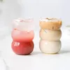 Kieliszki do wina kreatywne szklane filiżanki przezroczyste odporne na ciepło kube sok z herbatą mleczny kubek kawy