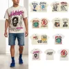 American Hellstar Hip Hop Fun Trendy Brand Letter Print T-shirt estiva a maniche corte allentata da uomo e da donna consumata