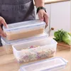 Storage Bottles Durable Strip Pasta Containers Rectangular Airtight Spaghetti Disposable Lunch With Lids