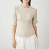 Kadın Örgü Stripe Sweater Geri Dantal Yay Hırgalar Femme Japonya Tarzı Ropa Mujer İki Yol Giymek Örgü 2024 İlkbahar Yaz Sazları