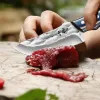 Knivar Professionell boning knivhandsmordad filékniv kök kniv för fiskköttboning kockkniv grönsaks klyver med täckning