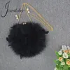 JXWatcher Natural Ostrich Feather Party Evening Clutch Bag Designer Luxury Wedding Dr Purses Women Handbag Lady Shoulder Påsar P15L#