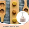 Pişirme Kalıpları Mooncake kalıp 6 damgalı el tipi tip yeşil fasulye pasta kalıp diy fondan dekorasyon araçları kalıp