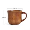 Tassen 2 Stücke Hochwertige Natürliche Massivholz Teetasse Vintage Handgemachte Runde Holz Kaffeetasse Tee Milch Dekoration