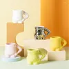 Muggar Creative Body Ceramic Coffee Cup Girl Present Crafts Breakfast Milk Te Mug Par Office Home Decoration Modern