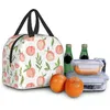 lunchtas voor tiener schattig perzik geïsoleerde lunchbox koeler thermisch waterdicht herbruikbare draagtas voor vrouwen reizen werk picknick C6Sv #