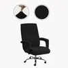 Capas para cadeiras Home Office Computador Full Stretchable Rotate Seat Cover Preto L