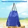 Bolsa de gimnasio con cordón al aire libre Mujeres Hombres Bolsas de cuerdas Piscina Ropa Zapatos Almacenamiento Embalaje impermeable Bolsillo Unisex Fitn 13 km #