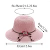 Cappelli a tesa larga Cappello di paglia pieghevole Protezione solare estiva Cappellini con visiera Fiore Secchiello Donna Protezione UV da spiaggia all'aperto Cappello Panama