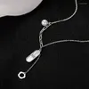 Chains GIOIO S925 Sterling Silver Flower Shell Necklace Light Luxury Minority For Women 2024 Niche Design Advanced Clavicl